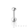 INTERNALLY THREADED DOME TOP 316L SURGICAL STEEL LABRET